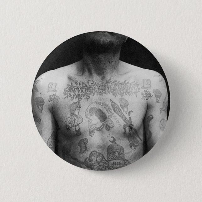 Prison Tattoos 6 Cm Round Badge (Front)