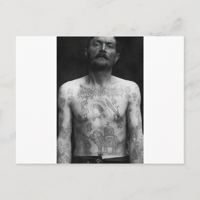 Prison Tattoos Postcard (Front)