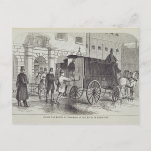 Prison Van taking up Prisoners at the House of Det Postcard