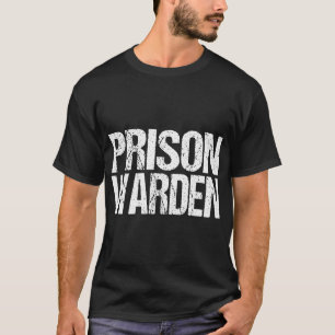 Prison Warden Police Officer Guard Lazy Halloween  T-Shirt
