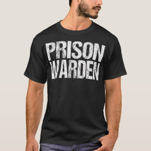 Prison Warden Police Officer Guard Lazy Halloween T-Shirt