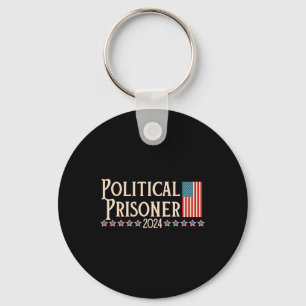 Prisoner 2024 Vote Trump November 5 American Flag  Key Ring