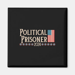 Prisoner 2024 Vote Trump November 5 American Flag Magnet
