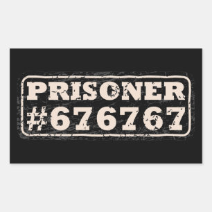 Prisoner 67 Meme Rectangular Sticker