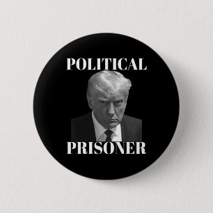 Prisoner Donald J. Trump Black & White Mugshot 6 Cm Round Badge
