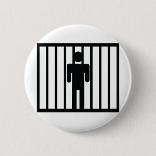 prisoner icon 6 cm round badge