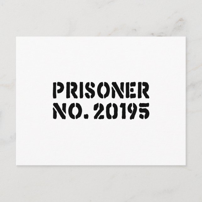 Prisoner No. 20195 Postcard (Front)