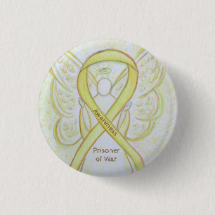 Prisoner of War (POW) Awareness Ribbon Angel Pin