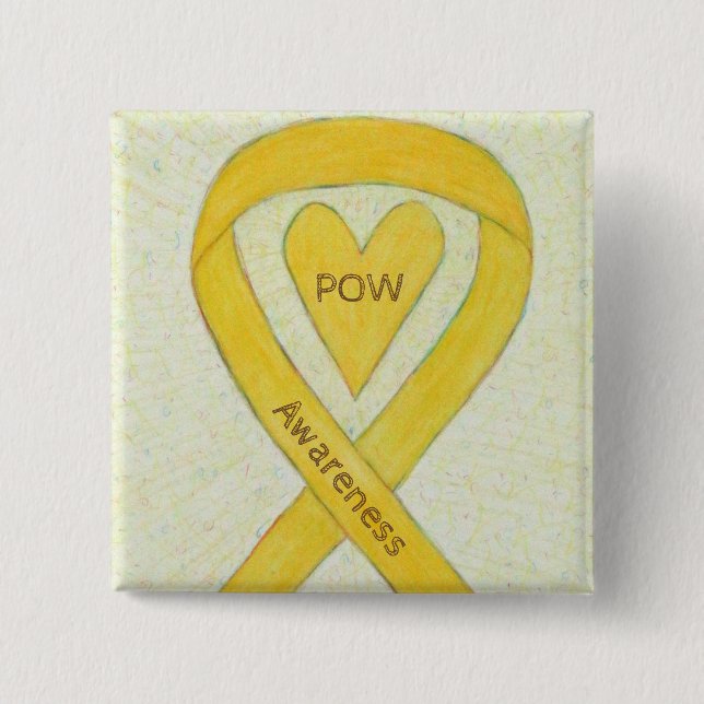Prisoner of War (POW) Awareness Ribbon Heart Pin (Front)