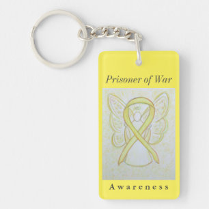 Prisoner of War (POW) Awareness Ribbon Keychain