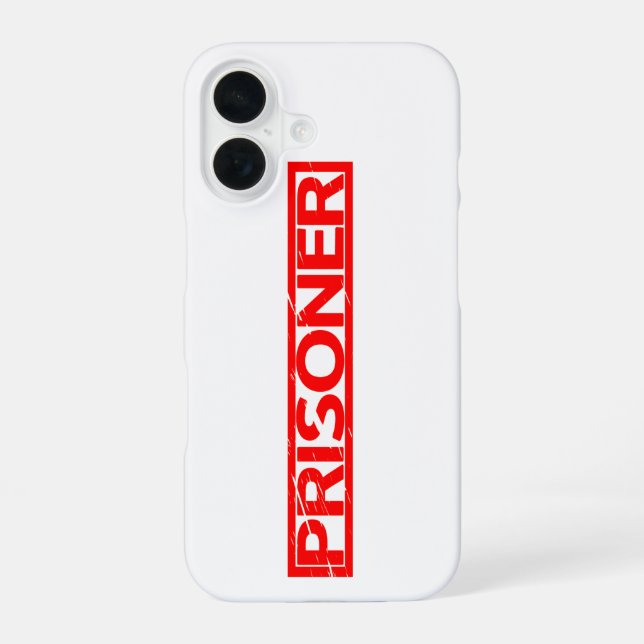 Prisoner Stamp iPhone 16 Case (Back)