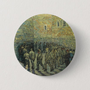Prisoners Exercising by Vincent van Gogh 6 Cm Round Badge