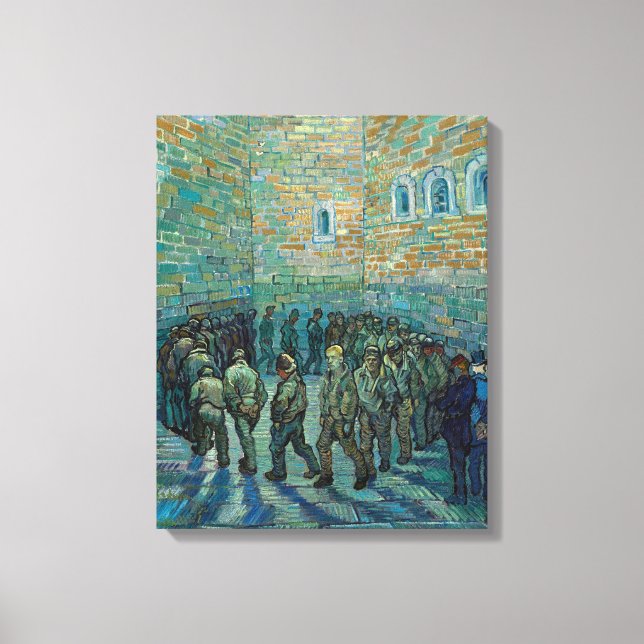 Prisoners Exercising by Vincent Van Gogh Canvas Print (Front)