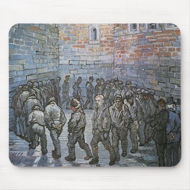 Prisoners Exercising by Vincent van Gogh Mouse Mat (Front)