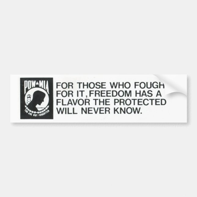 Prisoners Of  War, Missing in Action Bumper Sticker (Front)