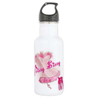 PRISSY SISSY - Pink Feathered Corset 532 Ml Water Bottle