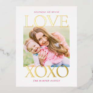 Pristine Love Foil Valentine's Day Photo Postcard