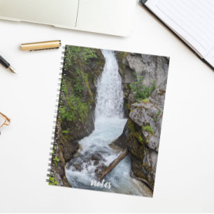 Pristine Waterfall Landscape Photo Notebook