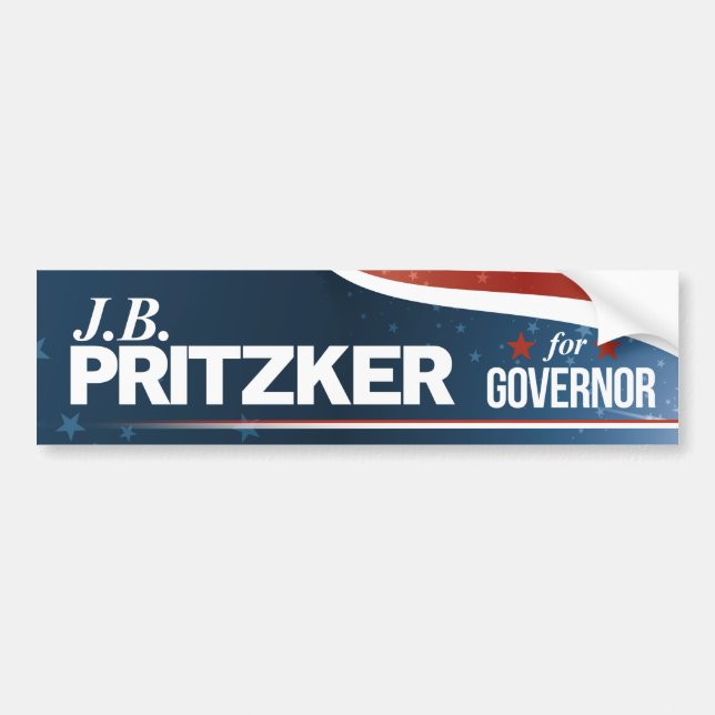 PRITZKER - JB Pritzker for Governor Bumper Sticker (Front)