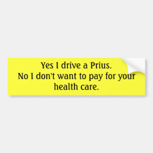 Prius Driving Capitalist Bumper Sticker