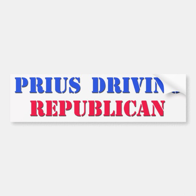 priusdrivingrepublican bumper sticker (Front)