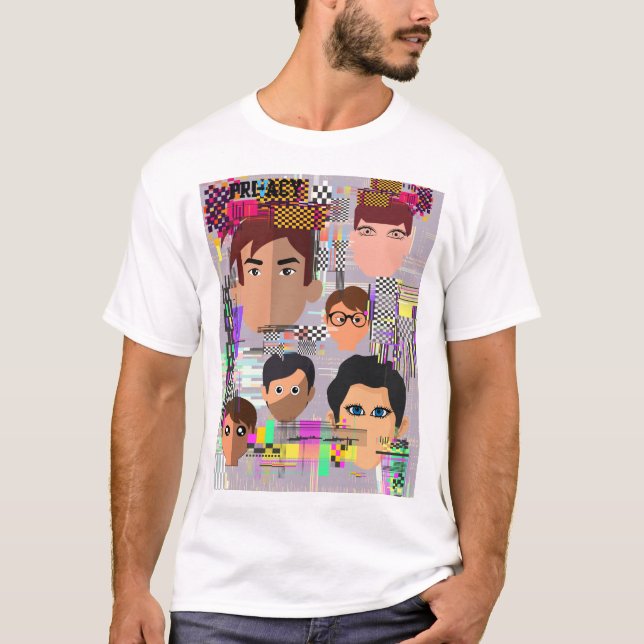 Privacy Anti-AI Facial Recognition Shirt (Front)