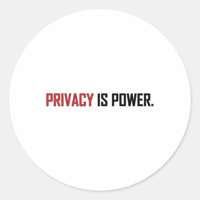 Privacy Is Power Sticker  (Front)