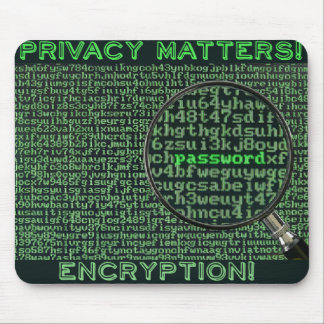 Privacy matters 128 bit mousepad, encryption mouse mat