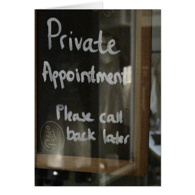 private appointment (Front)