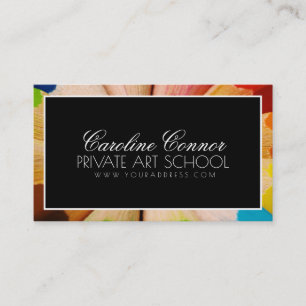 Private Art School Black & White Bold Card