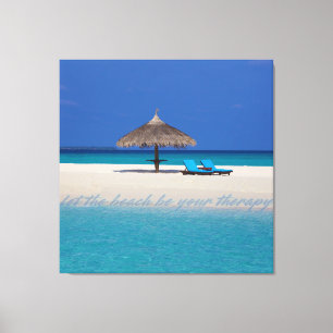 Private Beach Canvas Print
