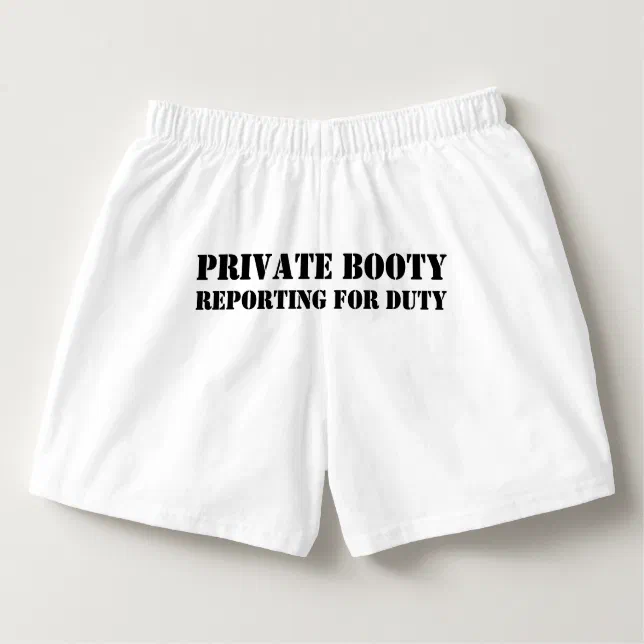 Private Booty Military Humour Naughty Funny Saying Boxers