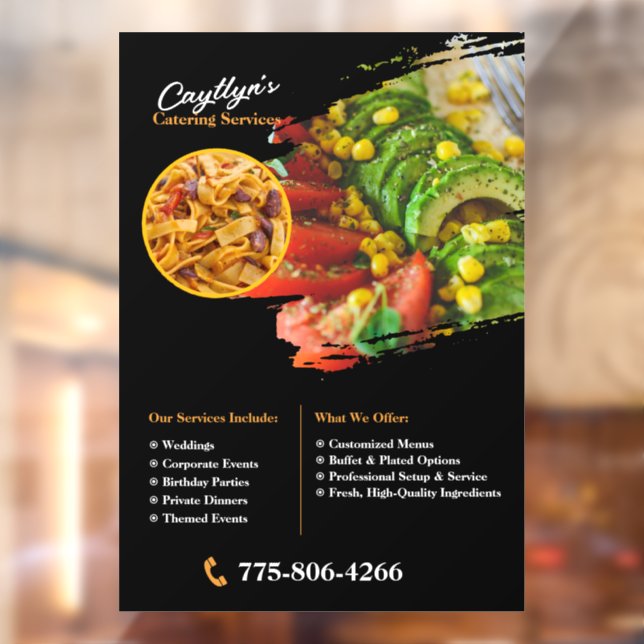 Private Catering Custom Window Cling (Sheet 2)