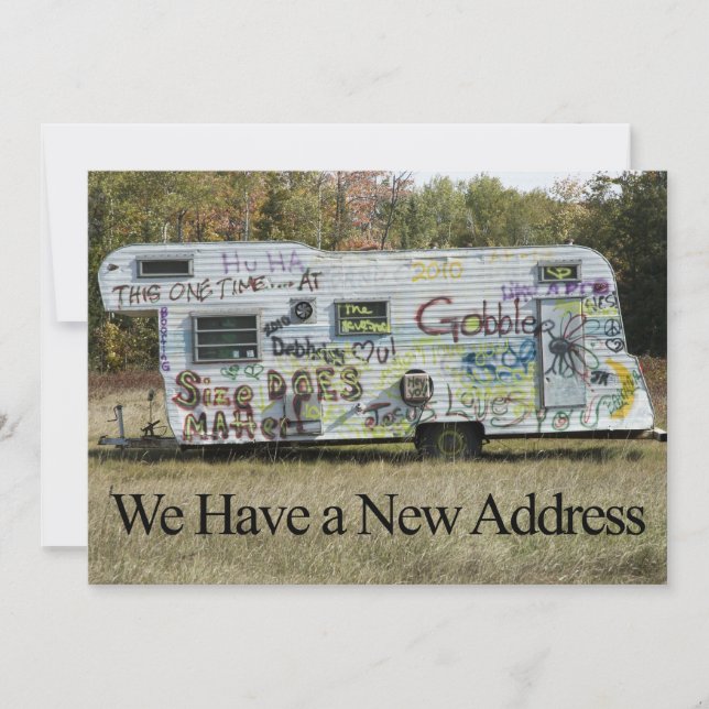 Private Change of Address Card - Graffiti Trailer (Front)