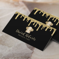 Private Chef Modern Gold Drips Modern Party Chef