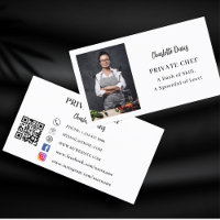 Private chef photo slogan QR code