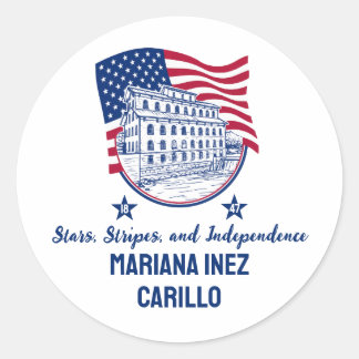 Private Client Independence Day Classic Round  Sticker