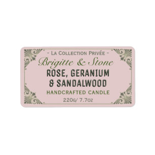 Private Collection Handcrafted Viridescent Candle Label