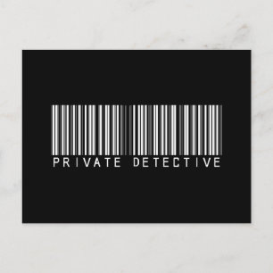 Private Detective Bar Code Postcard