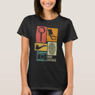 Private Detective Crime Investigator Silhouettes T-Shirt