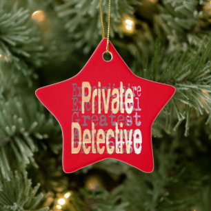 Private Detective Extraordinaire Ceramic Tree Decoration