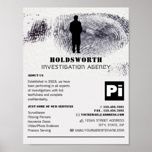 Private Eye Design, Private Detective Investigator Poster