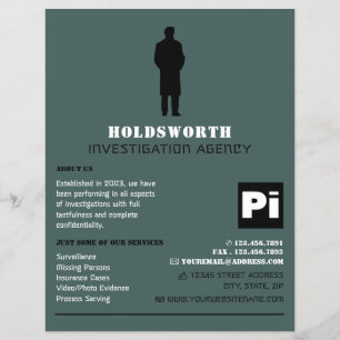 Private Eye Logo, Private Detective Investigator Flyer