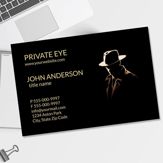 Private eye Modern Private Investigator Business C Card (Creator Uploaded)