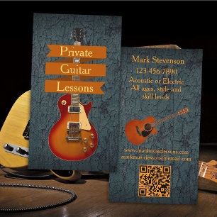 Private Guitar Lessons Business Card