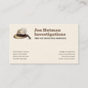 Private Investigat   Detective Professional Business Card