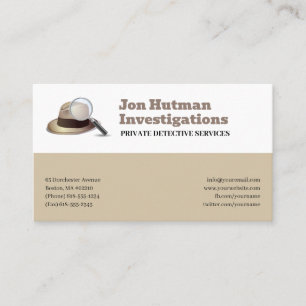 Private Investigat Detective Professional Business Card
