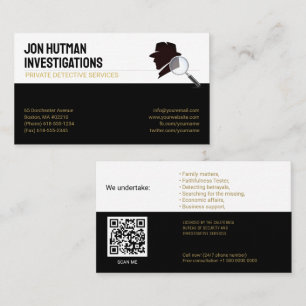 Private Investigat Detective Professional Business Card