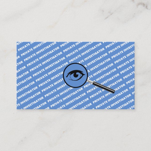 Private Investigation Service Detective Agency Pro Business Card (Front)