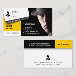 Private Investigations   Detective Professional Bu Business Card